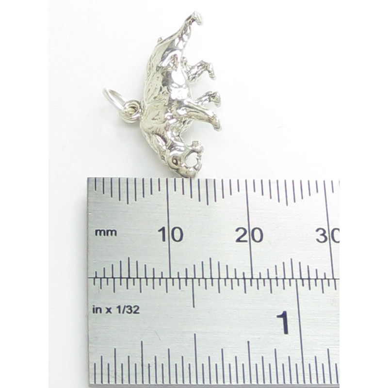 Saber Toothed Tiger Charm, Unique .925 Sterling Silver